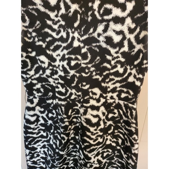 Antonio Melanie Size 12 Black White Sleeveless Dress Stretchy - Picture 6 of 7